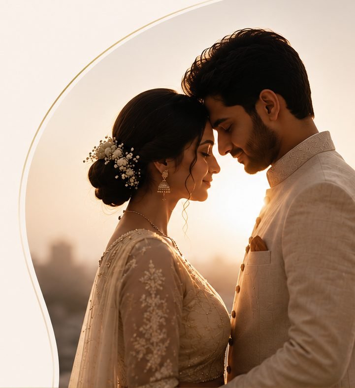 Indian wedding couple